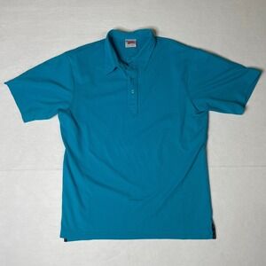 J. Lindeberg‎ Future Sports Mens Polo Shirt Short Sleeve Athletic Golf Blue GUC